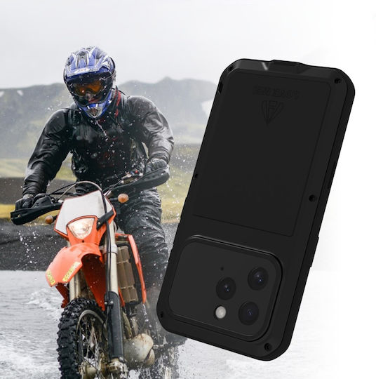 Love Mei Back Cover Μεταλλικό Μαύρο (iPhone 16 Pro)