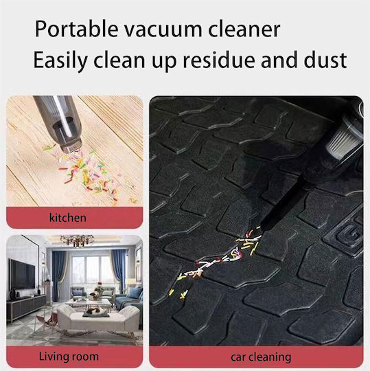 Car Handheld Vacuum Dry Vacuuming with Power 120W Rechargeable 12V Green
