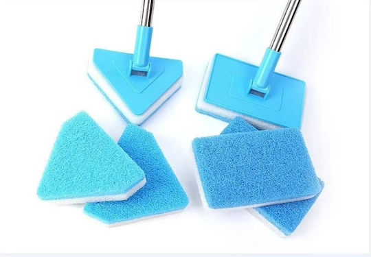 Aquarium Cleaning Brush with Telescopic Metal Handle and Thick Square Sponge M58-93cm