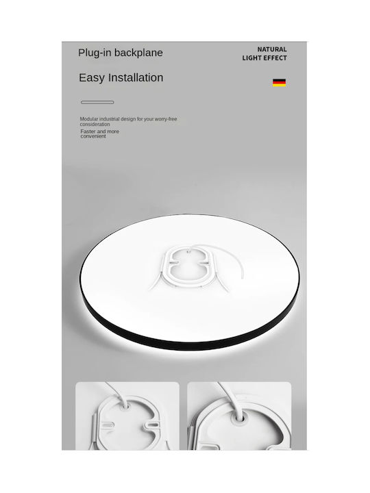 Home Lighting Deckenleuchte 47cm Schwarz mit Integrierter LED