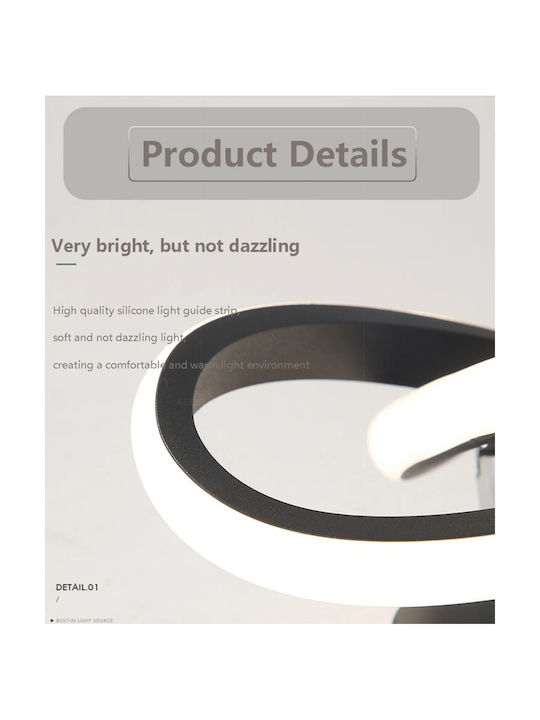 Home Lighting Πλαφονιέρα Οροφής 25εκ. Μαύρη με Ενσωματωμένο LED