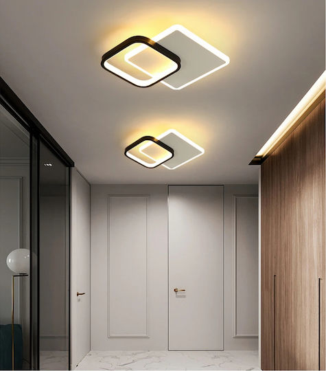 Home Lighting Πλαφονιέρα Οροφής 20εκ. Μαύρη με Ενσωματωμένο LED