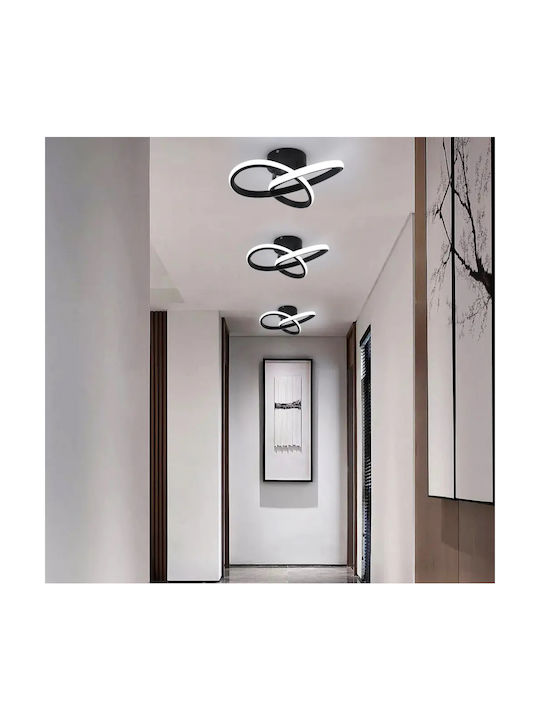 Home Lighting Πλαφονιέρα Οροφής 25εκ. Μαύρη με Ενσωματωμένο LED