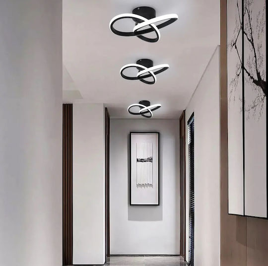 Home Lighting Πλαφονιέρα Οροφής 25εκ. Μαύρη με Ενσωματωμένο LED