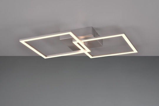Trio Lighting TRAIL Таванна Плафониера 60 см Сива с Вграден LED