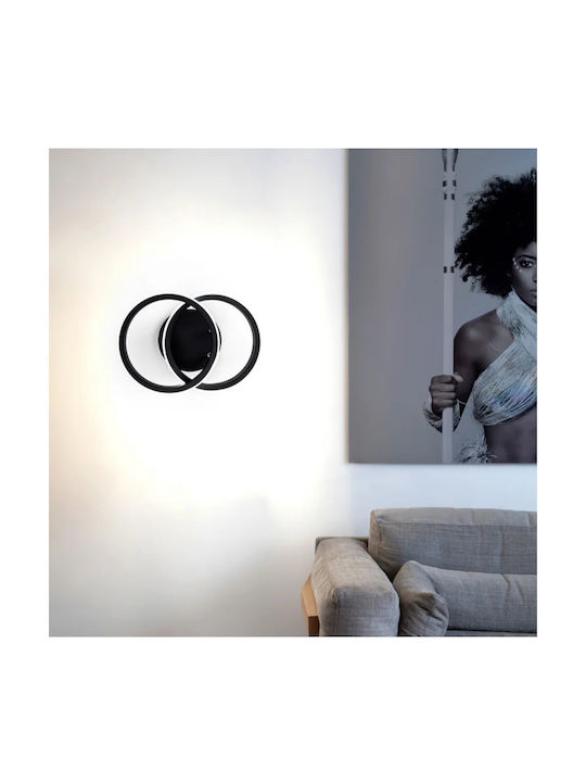 Home Lighting Ceiling Flush Mount Light 27cm Black with Integrated LED