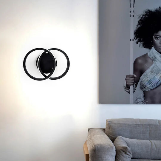 Home Lighting Ceiling Flush Mount Light 27cm Black with Integrated LED