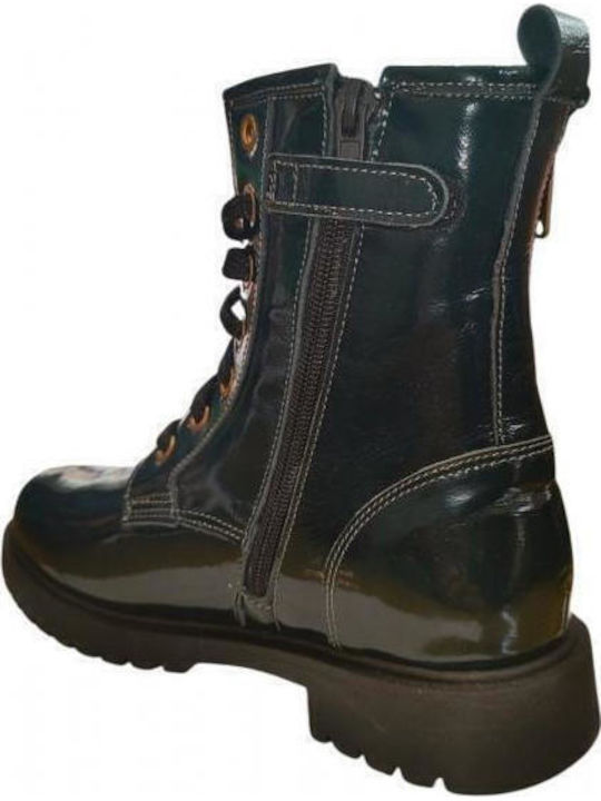 Kids Boots with Zipper Green