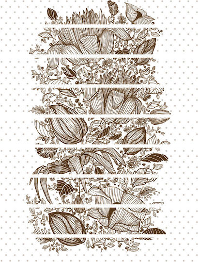 Vintage Flowers Staircase Wall Sticker 1 Piece Orafol