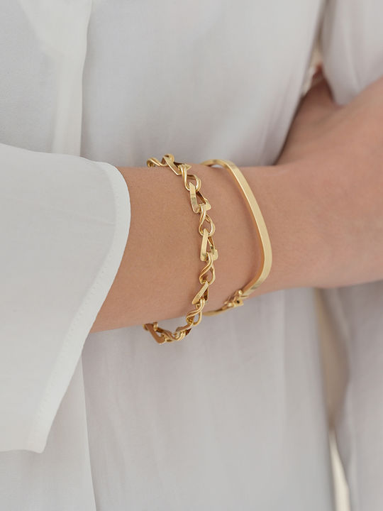 Kritsimis Bracelet Handcuffs made of Gold 14K