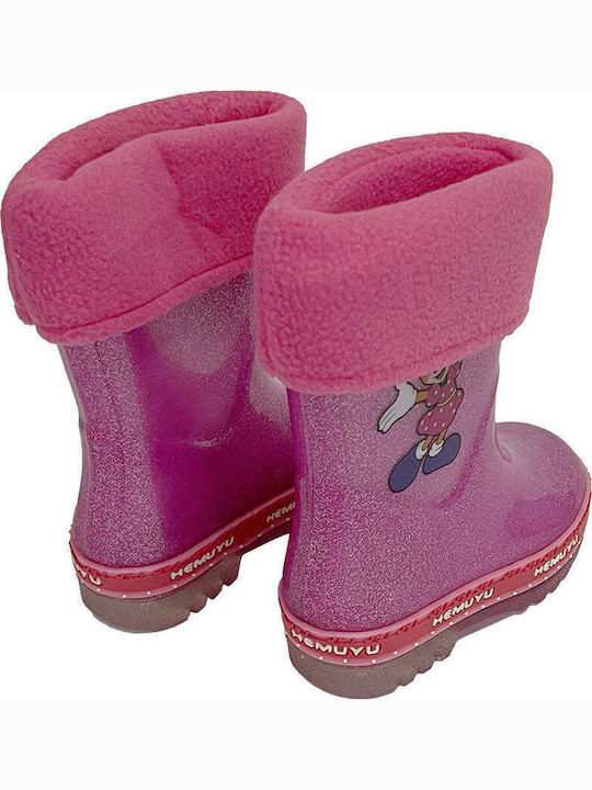 Kids Wellies with Internal Lining Pink
