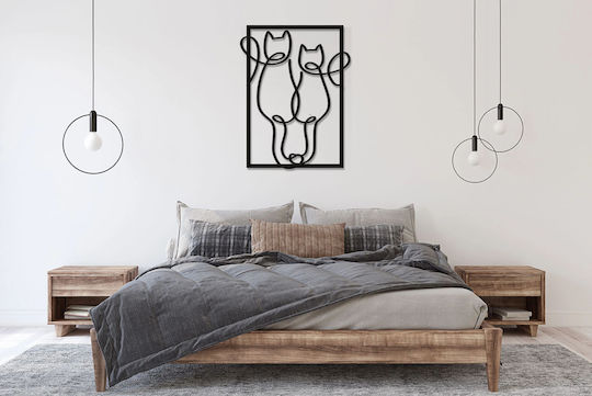 Open Panel Picture Bedroom Black Wall Decoration Living Room Cats