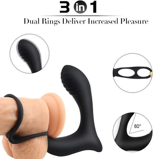 Anal Plug Vibrator Cock Ring