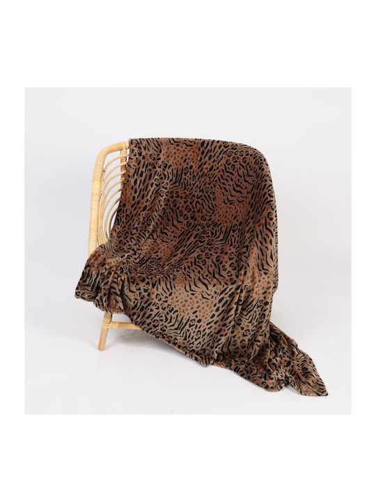 Pătură Polar Fleece Simplă 160x220 cm Coral