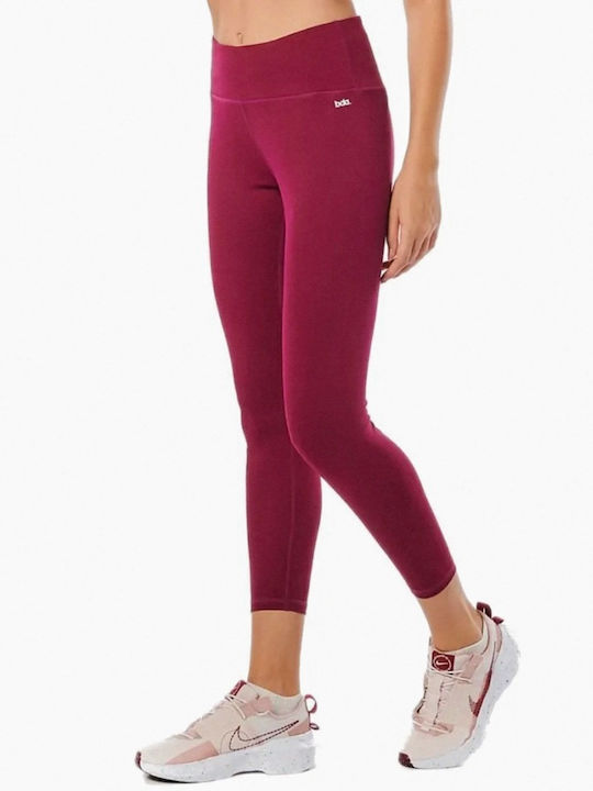 Training Women's Cropped High Waist Purple Leggings