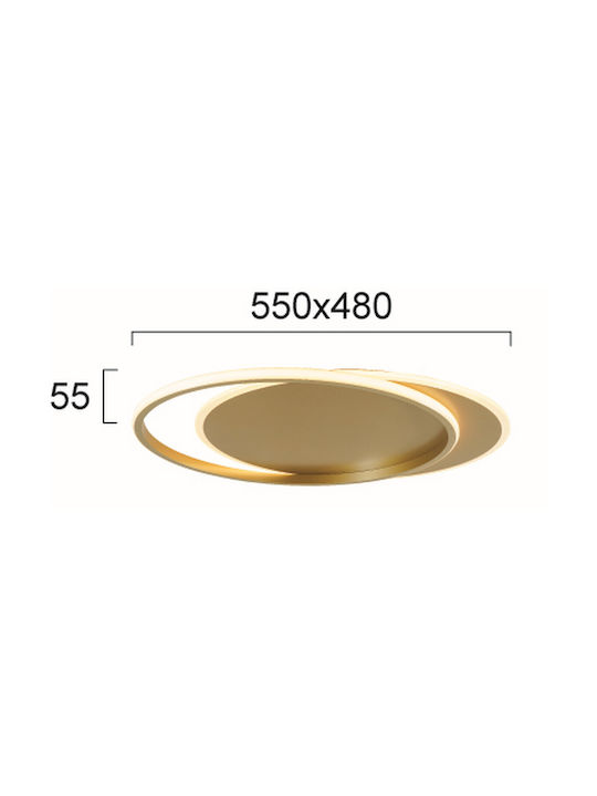 Viokef Ceiling Mount Light 55pcs Gold with Integrated LED