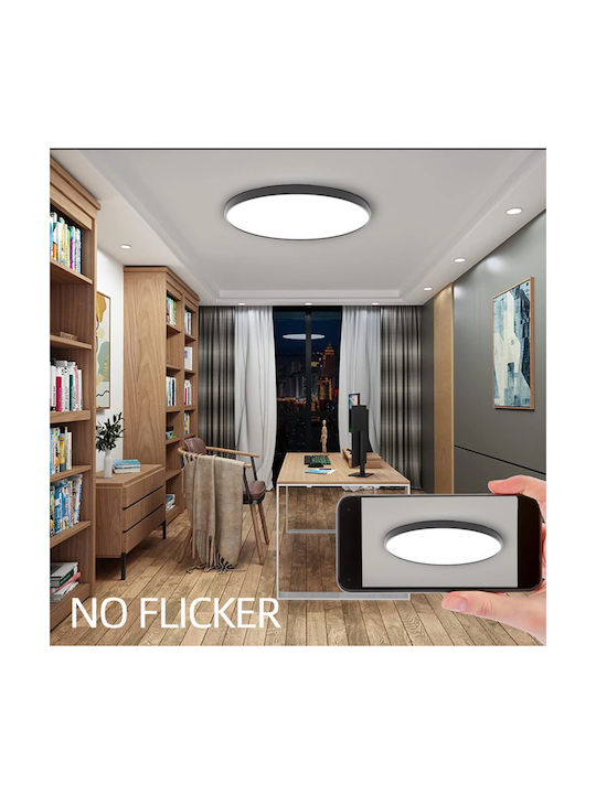 Home Lighting Plafonieră de Tavan 30 cm Neagră cu LED Integrat