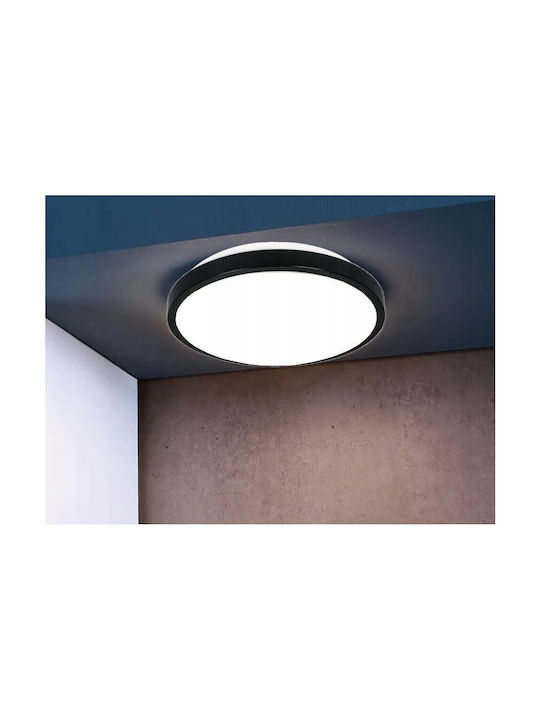 Virone Ceiling Mount Light Bathroom Black with Socket E27