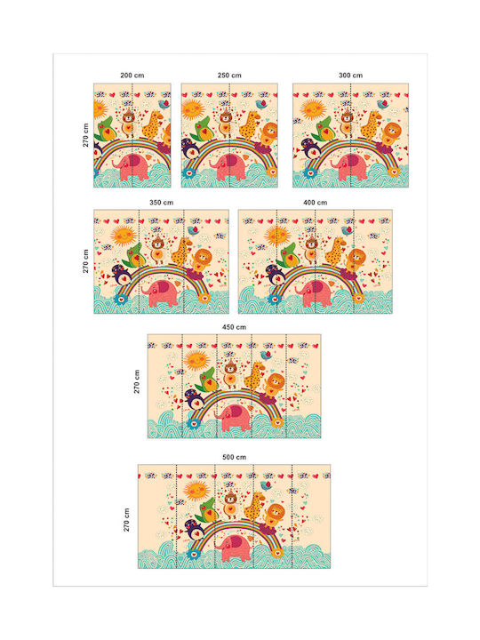 Regenbogen Sticker Tapete 400cm