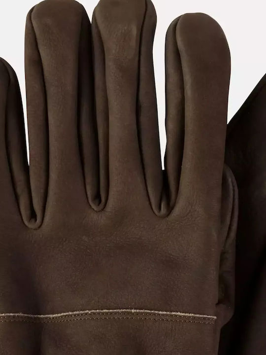 Camel Active Men's Leather Gloves Brown