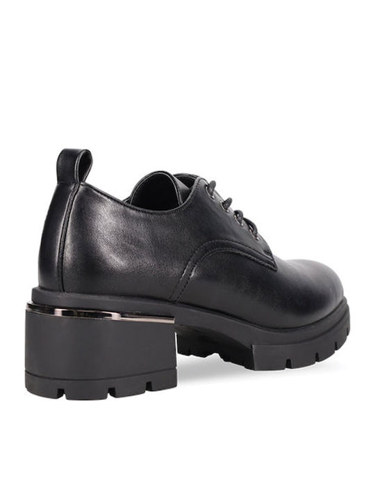 Women's Synthetic Leather Oxford Shoes Black