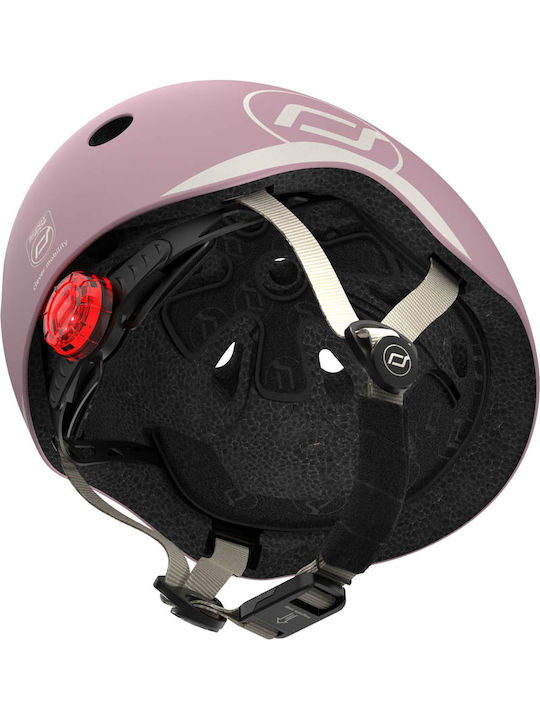 Scoot & Ride Kids' Helmet for City Bike Purple with LED Light