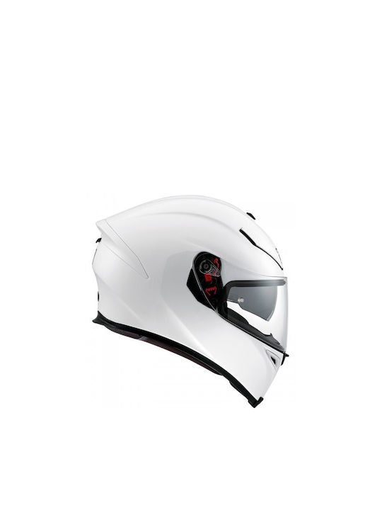 AGV K1 S Solid White Motorcycle Helmet Full Face ECE 22.06 1500gr