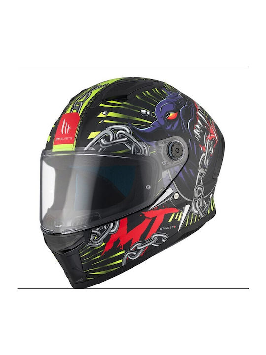 MT Stinger 2 Akin A3 Matt Motorradhelm Volles Gesicht ECE 22.06 1450gr