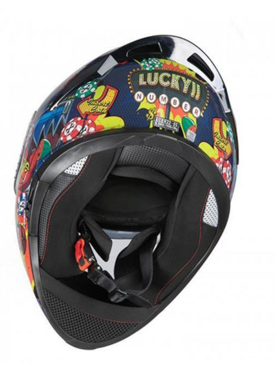 Pilot Snake SV Lucky Gloss Motorcycle Helmet Full Face ECE 22.06 1550gr with Sunvisor