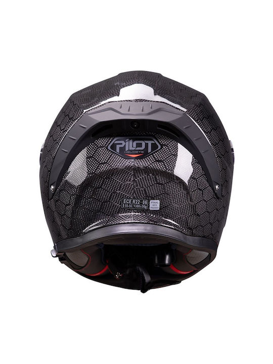 Pilot Stealth II SV Full Face с Sun Visor ECE 22.06 Hexagon Carbon
