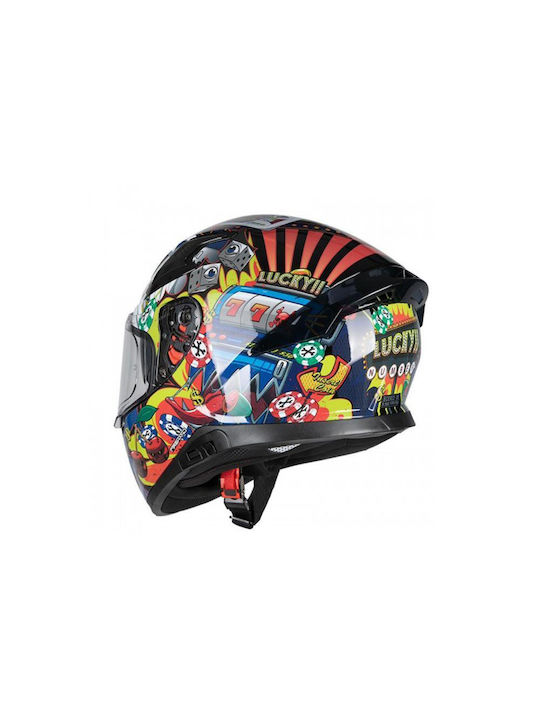 Pilot Snake SV Lucky Gloss Motorcycle Helmet Full Face ECE 22.06 1550gr with Sunvisor