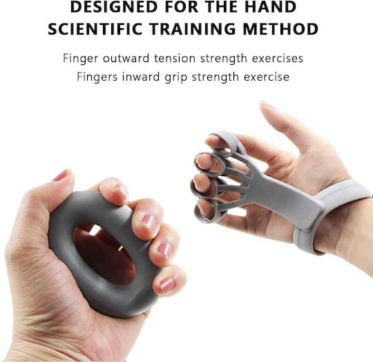 Set de 4 Piese pentru Exerciții de Degete și Mână din Silicon 7-50 Lb