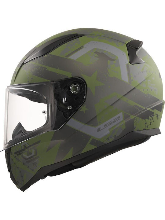 LS2 Rapid II FF353 Thunder Birds Matt Military Motorcycle Helmet Full Face ECE 22.06 1300gr