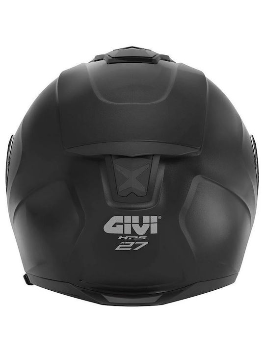 Givi X27 Solid Black Κράνος Μηχανής Flip-Up ECE 22.06 με Pinlock και Sunvisor