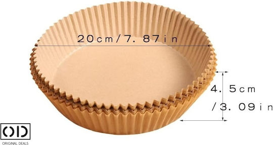 Незалепваща Хартия за Еър Фрайър 20x20см 50 Броя