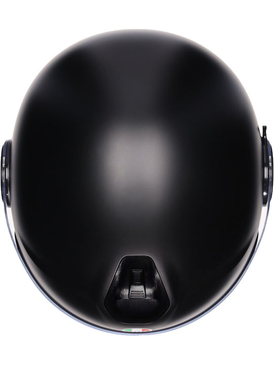 AGV Eteres Solid Matt Schwarz Motorradhelm Jet ECE 22.06 1350gr mit Sunvisor