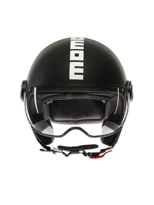 MomoDesign FGTR Classic Mono Matt Black/White Κράνος Μηχανής Jet ECE 22.06