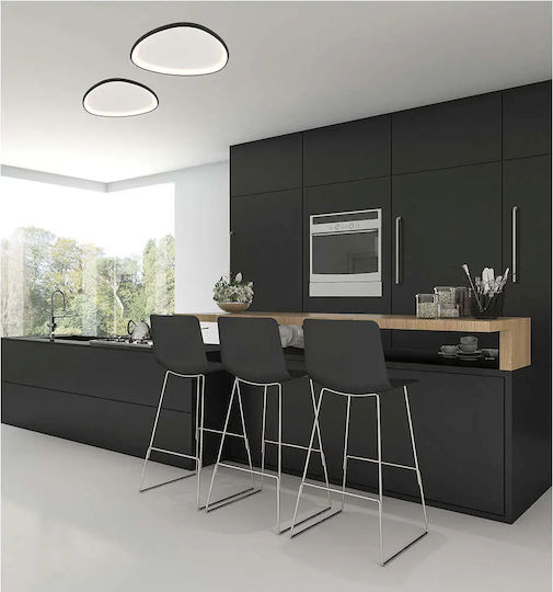 Zambelis Lights Ceiling Mount Light 60cm Black with Integrated LED