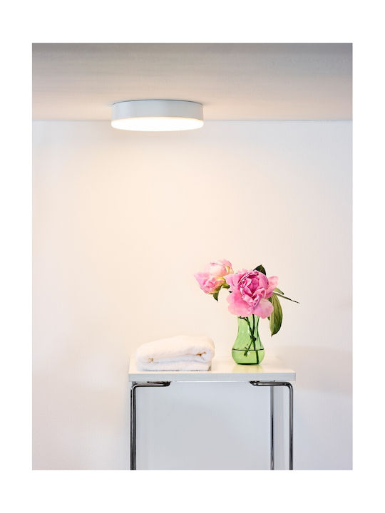 Lucide Lightning Ceres Ceiling Mount Light Bathroom 21.5cm White with Integrated LED