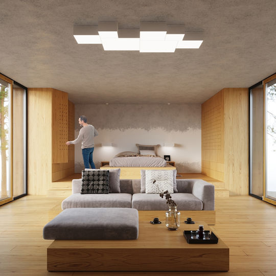Sollux Horus 35 Plafonieră de Tavan 35buc Albă cu Soclu E27