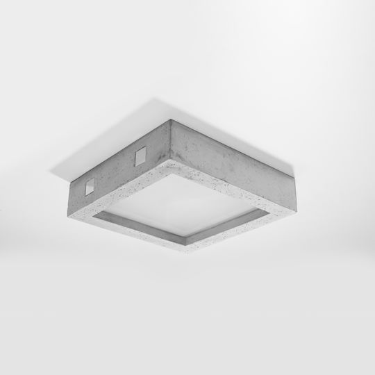 Sollux Riza Deckenleuchte 33cm Gray mit Integrierter LED aus Zement