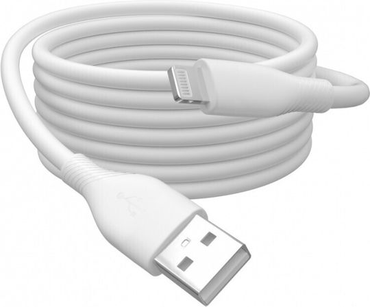 Digitus Regular USB-A la Cablu Lightning 12W Alb 1m (AK-600108-010-W)