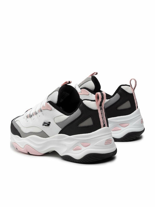 Skechers Dlites Diva Chunky Sneakers White 149492-WBPK
