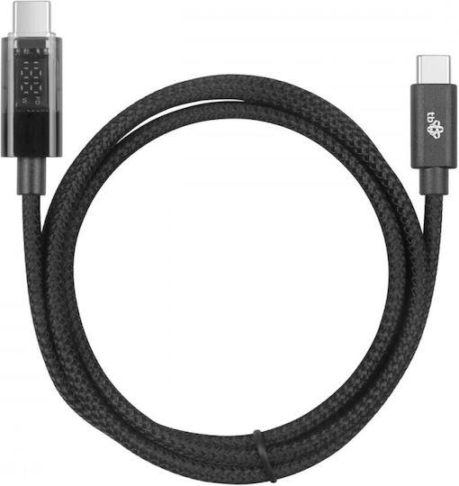Tb Energy Cablu LED USB 2.0 USB-C Masculin - USB-C 100W PD Negru 1m