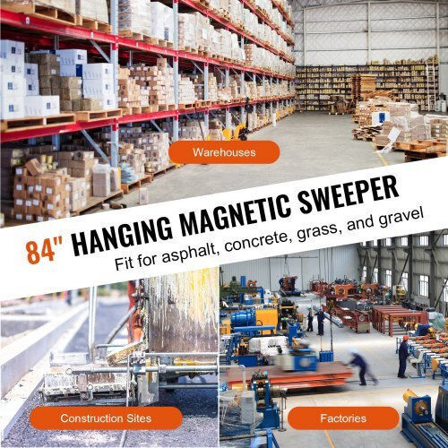 Măturător magnetic Vevor 120lbs pentru ridicare metalică Xgscxqsq84120cuqfv0