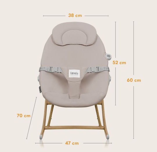 Lionelo Ръчен Релакс Бебе Dalia Rocker Beige Sand за Дете до 9кг