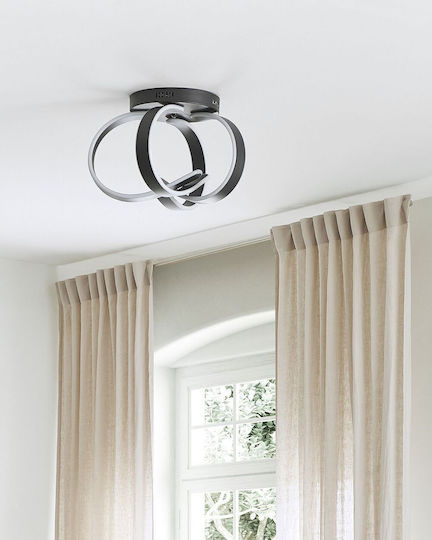 Beliani Deckenleuchte Schwarz mit Integrierter LED