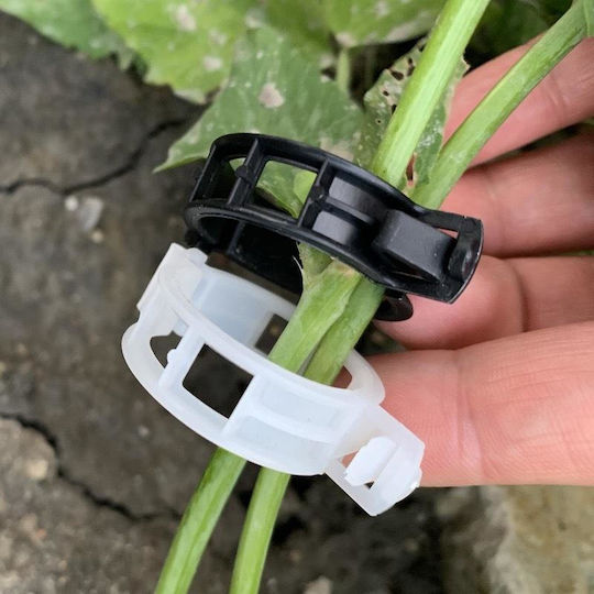 Cleme de Susținere pentru Legarea Lăstarilor de Plante Roșii Castraveți Viță de Vie Compatibilitate Universală Diametru 2,5 Cm Set Reutilizabil 100 Bucăți Negru Oferte Originale