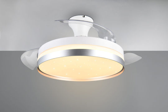 Trio Lighting Lindberg Ceiling Fan 100cm with Light Fixture Gray