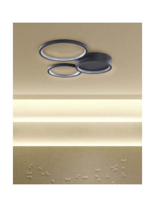 Beliani Plafonieră de Tavan Neagră cu LED Integrat